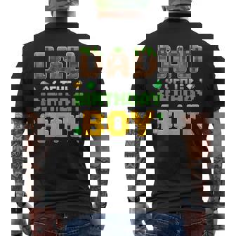 Dad Of The Birthday Boy Video Gamer Pixel Birthday Party Men's T-shirt Back Print | Seseable CA