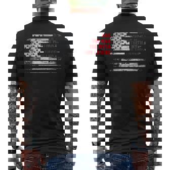 Dad The Man Myth Legend American USA Flag Father’s Day Gift Men's Back Print T-Shirt - Monsterry