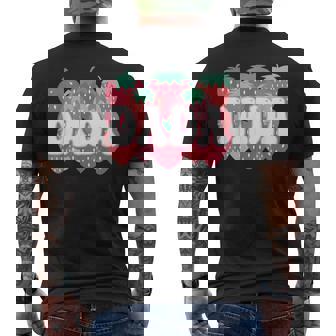 Dada Of The Berry First Birthday Strawberry Family Matching Men's T-shirt Back Print - Seseable