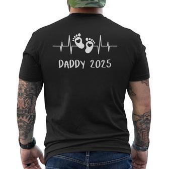 Daddy 2025 Heartbeat The Daddy Father's Day Birth Father T-Shirt mit Rückendruck - Geschenkecke