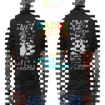Daddy Of Little Penguin Birthday Family Shirts Matching Men's Back Print T-Shirt - Monsterry