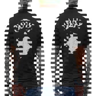 Daddy Silver Dollar Fish Vintage Gift Ideas For Dad Men's Back Print T-Shirt - Monsterry