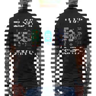 Damen Ich Liebe Roboter Geschenk Alle Altersgruppen Roboter Kinder Mit-Ausschnitt T-Shirt mit Rückendruck - Seseable