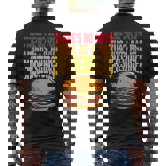 Damen Kein Schlechtes Cheeseburger Lustiges Junk Food Mit-Ausschnitt T-Shirt mit Rückendruck - Seseable
