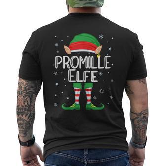 Damen Promille Elfe Kostüm Weihnachten Partnerlook Feiern Lustig T-Shirt mit Rückendruck - Geschenkecke