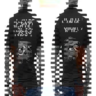 Dandy's World Pebble Can I Pet Your Dog Dandy's World Men's T-shirt Back Print | Mazezy