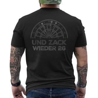 Dart Und Zack Wieder 26 Dartboard Retro Dart T-Shirt mit Rückendruck - Geschenkecke