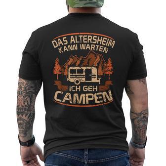 Das Altersheim Kann Waten Ich Geh Campen Grandpa Campen Campen T-Shirt mit Rückendruck - Geschenkecke