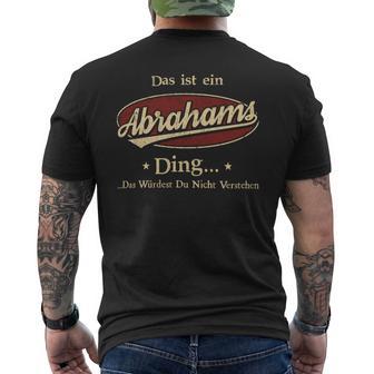 Das Ist Ein Abrahams Ding Das Würdest Du Nicht Verstehen Abrahams Name T-Shirt mit Rückendruck - Geschenkecke