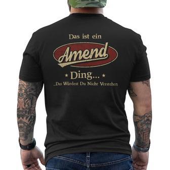 Das Ist Ein Amend Ding Das Würdest Du Nicht Verstehen Amend Name T-Shirt mit Rückendruck - Geschenkecke