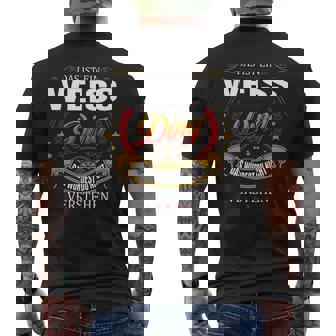 Das Ist Ein Weiss Ding Das Würdest Du Nicht Verstehen Weiss Name T-Shirt mit Rückendruck - Seseable