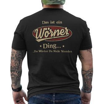 Das Ist Ein Woerner Ding Das Würdest Du Nicht Verstehen Woerner Name T-Shirt mit Rückendruck - Geschenkecke