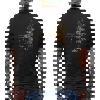 De Dibujo Adamsintage Pesca Con Mosca Camiseta Hombre Estampado Espalda - Regaloses