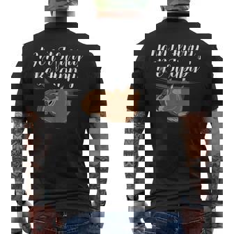 De Perezoso De Dibujos Animados Con Texto Don't Hurry Be Happy Camiseta Hombre Estampado Espalda - Regaloses