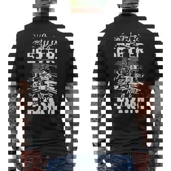 De Regalo Life Is Better On The Farm Farmer Camiseta Hombre Estampado Espalda - Regaloses