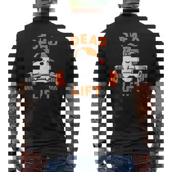 Deadlifts Gym Workout Ghost Dead Lift Gymer Deadlift Tank Top Men's Back Print T-Shirt - Monsterry
