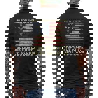 Dear Person Behind Me Need Prayer Tap My Shoulder Flag Men's Back Print T-Shirt - Monsterry