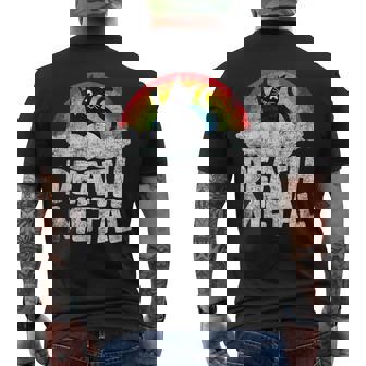Death Metal Gato Retro Arco Iris Metalfan Heavy Metal Sin Mangas Camiseta Hombre Estampado Espalda - Regaloses