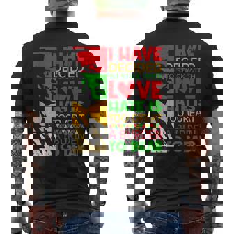 I Have Decided To Stick With Love Martin Black History Month Men's T-shirt Back Print - Thegiftio