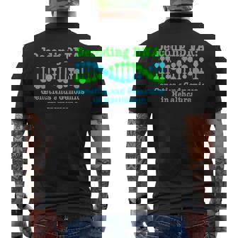 Decoding Dna Genetics And Genomics In Healthcare Men's Back Print T-Shirt - Monsterry