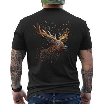 Deer Animal Motif Elk Forest Animal Print Deer T-Shirt mit Rückendruck - Geschenkecke