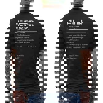 Definition Hector Name Spruch Hector Apellidos Hector Camiseta Hombre Estampado Espalda - Regaloses