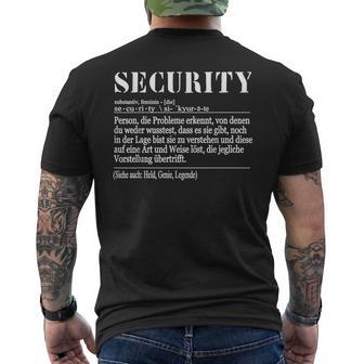 Definition Security S T-Shirt mit Rückendruck - Geschenkecke