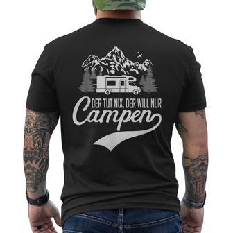 Der Tut Nix Der Will Nur Camping T-Shirt mit Rückendruck - Geschenkecke