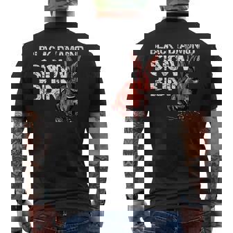 Diamonds Skiing Snow Bunny Men's Back Print T-Shirt - Monsterry