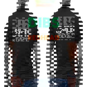 Dibs On The Redhead Saint Patrick's Day Men's T-shirt Back Print - Seseable