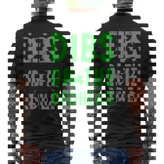 Dibs On The Redhead St Patrick's Day -Adults Sleeveless Modern Straight Fit Black Men's T-shirt Back Print - Seseable