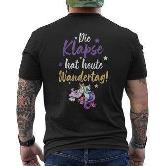 Die Klapse Hat Heut Wandertag Geknalltes Unicorn T-Shirt mit Rückendruck - Geschenkecke