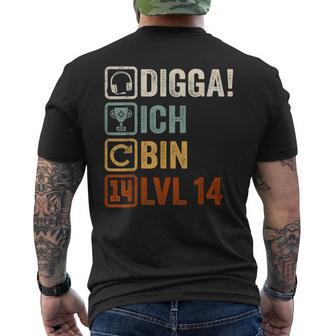 With Digga Ich Bin 14 Jahre Junge Geburtstag T-Shirt mit Rückendruck - Geschenkecke