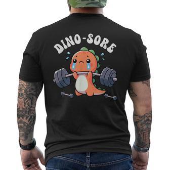 Dino Sore Gym Workout Fitness Weights Dinosaur Gym T-Shirt mit Rückendruck - Geschenkecke