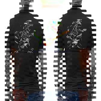 Dinosaurio Punk Dinosaurio Gótico Rock'n Roll Divertida Banda De Guitarra Para Niños Camiseta Hombre Estampado Espalda - Regaloses