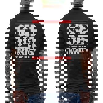 Dios Sobre El Dinero Camiseta Hombre Estampado Espalda - Regaloses