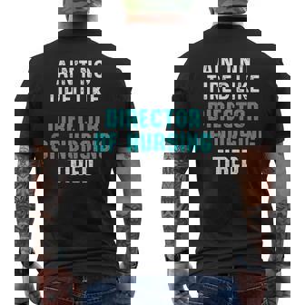 Director Of Nursing Tired RN Nurse Men's Back Print T-Shirt - Monsterry