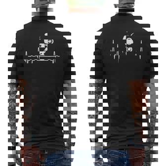 Dirt Bike Heartbeat EKG Motocross Race Riders Men Men's Back Print T-Shirt - Monsterry