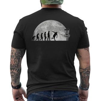 Discgolf Evolution Moon Throwing Disc Golf Disc T-Shirt mit Rückendruck - Geschenkecke