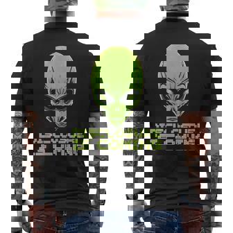 Disclosure Is Coming Alien Head UFOs Human Festival Costume Tank Top Men's Back Print T-Shirt - Monsterry