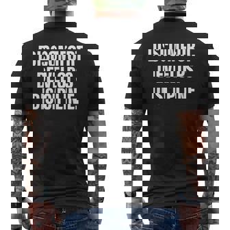 Discomfort Develops Discipline Apparel Men's Back Print T-Shirt - Monsterry