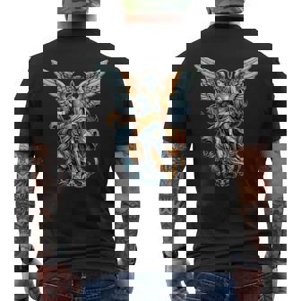 Disfraz De San Miguel Arcángel Ángeles San Patrón Camiseta Hombre Estampado Espalda - Regaloses