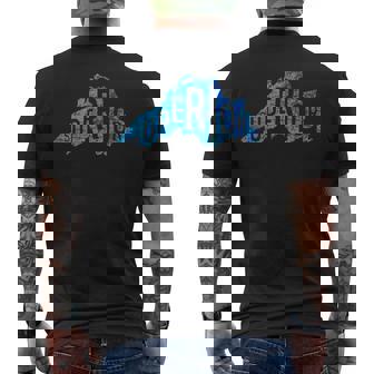 Distressed Great Lakes Lake Superior Tee Men's Back Print T-Shirt - Monsterry