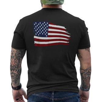 Distressed Us Usa Flag Stars And Stripes American T-Shirt mit Rückendruck - Geschenkecke