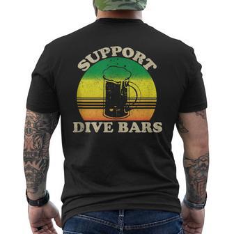 Dive Bar Supporter Retro Drinking Bar Hopping Local Bar Tank Top Men's Back Print T-Shirt - Monsterry