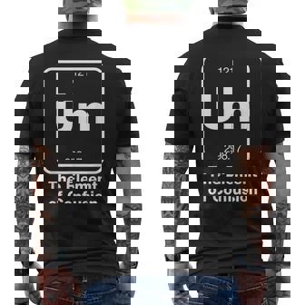 Divertida De Química Con Texto En Inglés Um The Element Of Confusion Camiseta Hombre Estampado Espalda - Regaloses