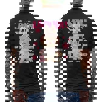 Divertido Amante De Labubu Lindo Labubu The Monsters Rosa Camiseta Hombre Estampado Espalda - Regaloses
