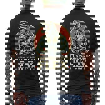 Divertido Bodybuilder Tyrannosaurus Flex Gym T-Rex Dinosaur Camiseta Hombre Estampado Espalda - Regaloses