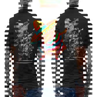 Divertido Dabbing Mexicano Poncho Sombrero Cinco De Mayo Chica Camiseta Hombre Estampado Espalda - Regaloses