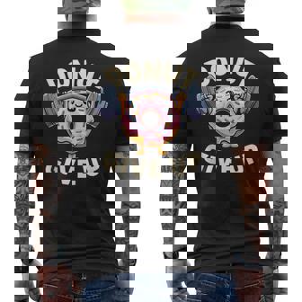 Divertido Entrenamiento Gimnasio Levantamiento De Pesas Fitness Donut Rendirse Sin Mangas Camiseta Hombre Estampado Espalda - Regaloses